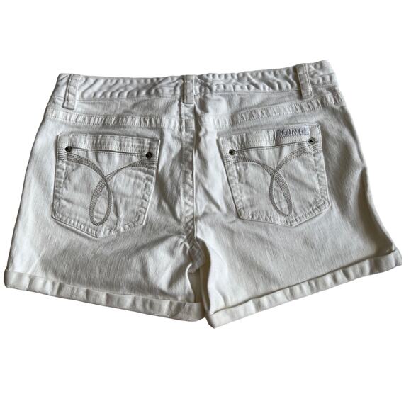 Calvin Klein White Denim Shorts Size 14 - Picture 3 of 5